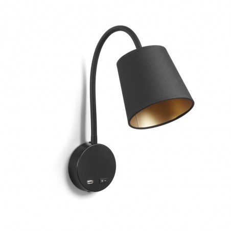 Wall light with switch and USB Montecarlo