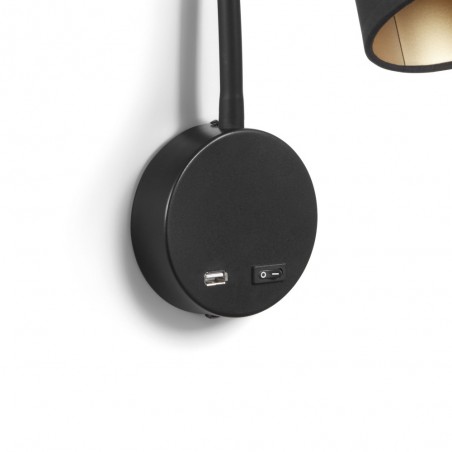 Aplique con interruptor y USB Montecarlo