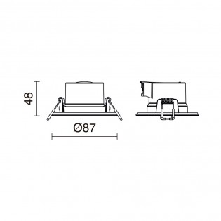 Recessed light fixed Krao S CCT (6.5W)