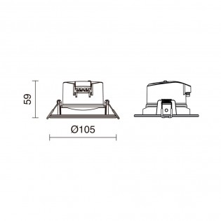 Empotrable fijo LED Krao M CCT (10.5W)