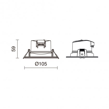 Empotrable fijo LED Krao M CCT (10.5W)