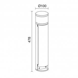 LED bollard lamp with plug Lua (2.5W)