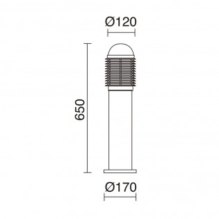 Outdoor bollard lamp Siroco