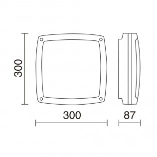 Aplique de pared de exterior Kira M