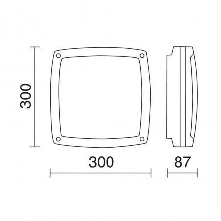 Aplique de pared de exterior Kira M
