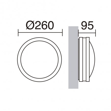 Outdoor Ceiling Flush Light Kira