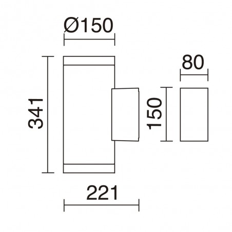 Outdoor Wall Lamp Tramuntana (2 lights)