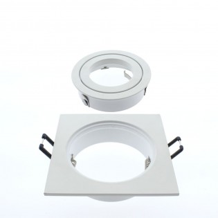 Recessed LED CLASSIC square white (8W)