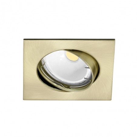 Recessed LED BASIC square satin gold (8W)