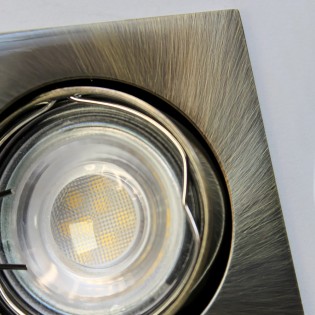 Recessed LED BASIC square old gold (8W)