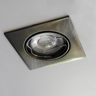 Recessed LED BASIC square old gold (8W)