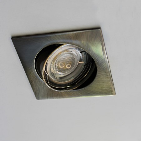 Recessed LED BASIC square old gold (8W)