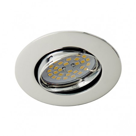 LED BASIC round tilting recessed light chrome (8W)