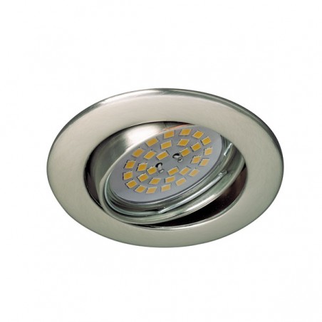 LED BASIC round tilting recessed light niquel (8W)