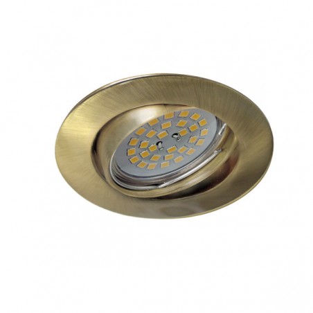 LED BASIC round tilting recessed light old gold (8W)