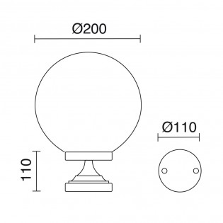 Outdoor Pedestal Lamp Globi S