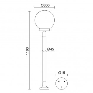 Outdoor Bollard Lamp Globi M