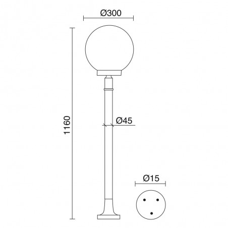 Outdoor Bollard Lamp Globi M
