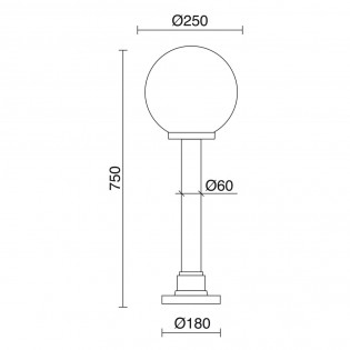 Outdoor Bollard Lamp Indura Globo