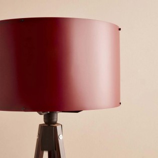 Lámpara de pie trípode Dorio Rojo