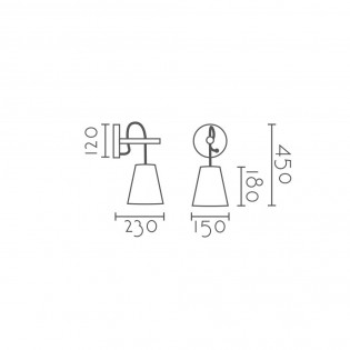 Aplique de pared Burdan
