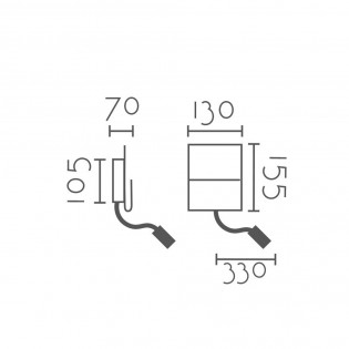 Wall lamp LED Tomiso (3+4W)