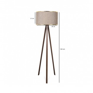 Lámpara de pie trípode Parnoe Beige