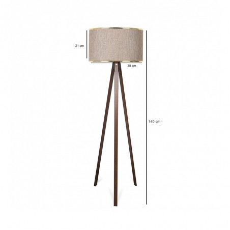 Lámpara de pie trípode Parnoe Beige