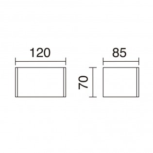 Aplique de pared LED Rett (2x2.5W)