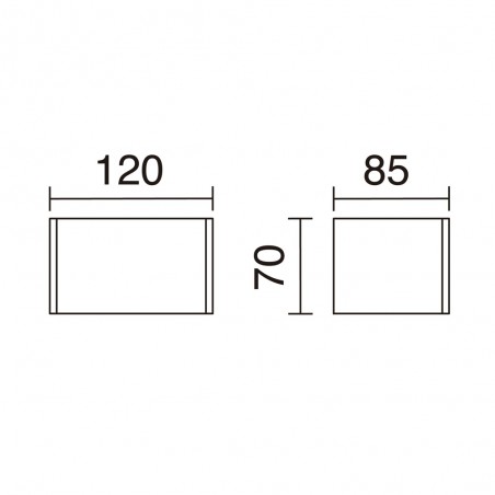 Aplique de pared LED Rett (2x2.5W)