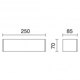 LED Wall Lamp Rett (2x4W)