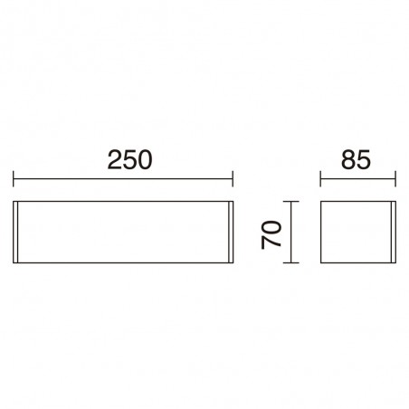 LED Wall Lamp Rett (2x4W)