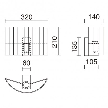 Aplique de pared Amsterdan