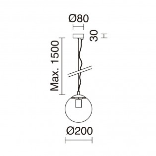 Lámpara de techo Oxy Opal 20