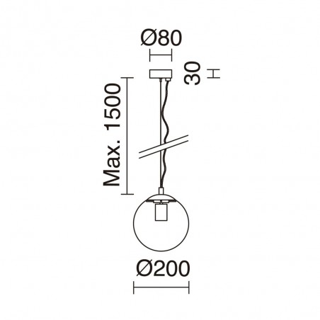 Lámpara de techo Oxy Opal 20