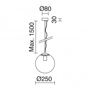 Lámpara de techo Oxy Opal 25