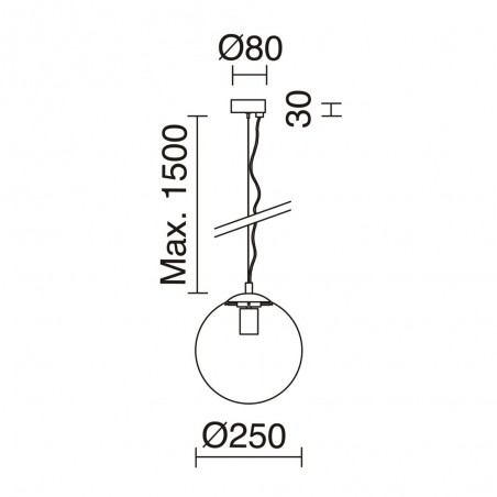 Lámpara de techo Oxy Opal 25