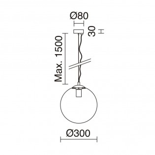 Lámpara de techo Oxy Opal 30