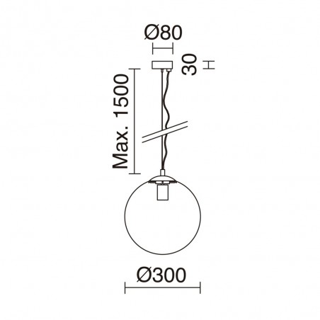 Lámpara de techo Oxy Opal 30