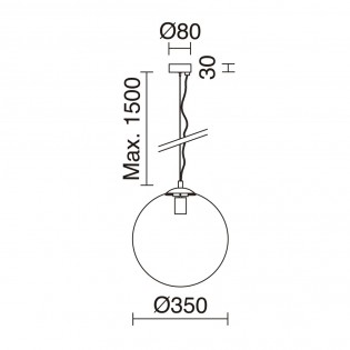 Lámpara de techo Oxy Opal 35