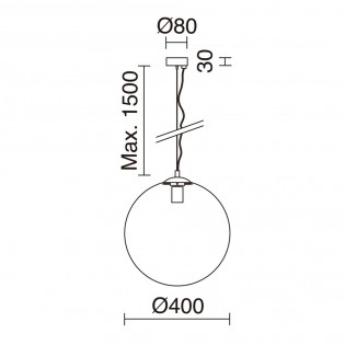 Lámpara de techo Oxy Opal 410