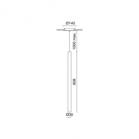 Lámpara colgante empotrable LED Tania (4W)