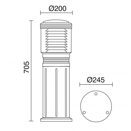 Outdoor Bollard Lamp Fram