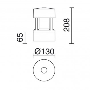 Outdoor Bollard Lamp Mini Nico