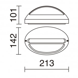 Aplique de pared exterior Jedy
