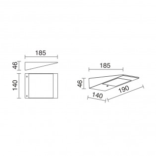 Aplique solar LED con sensor Como (2.2W)
