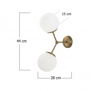 Wandleuchte Mulen Gold (2 Leuchten)