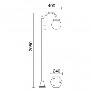 Farola de exterior Boom