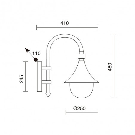 Aplique de pared de exterior Trom