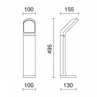 Outdoor LED Bollard Lamp Castello (10W)
